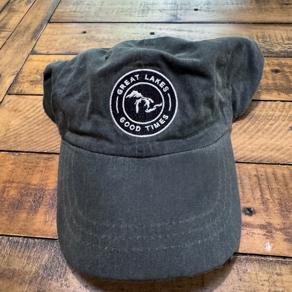 Momentum Outfitters Great Lakes Good Times Hat Mens OSFA Gray Solid Dad Cap